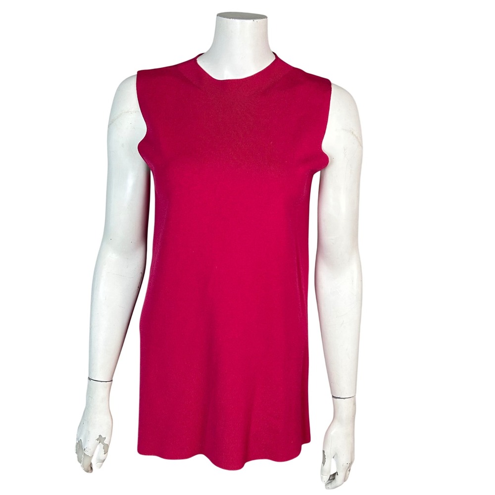 MM.LaFleur Sweater Top Medium Giulia 1.0 Pink Sleeveless Knit Sweater WT